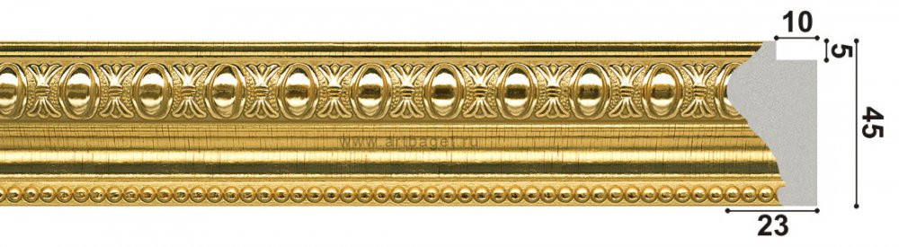 Пластиковый багет BR 213-GOLD