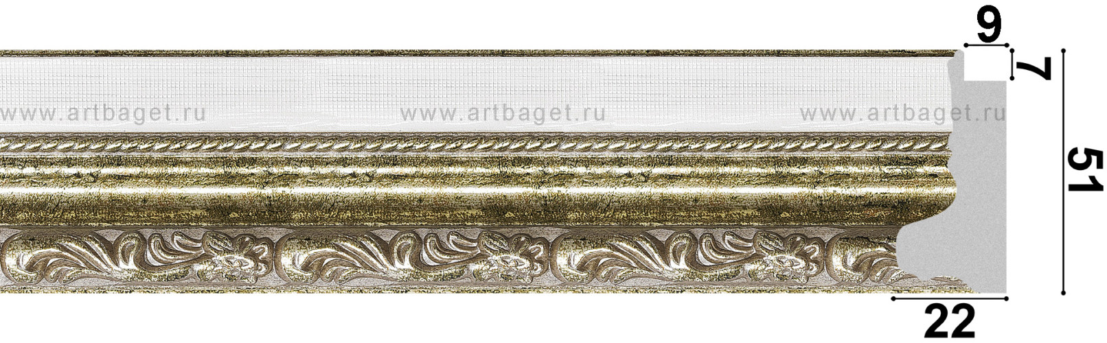 Пластиковый багет 72351-2