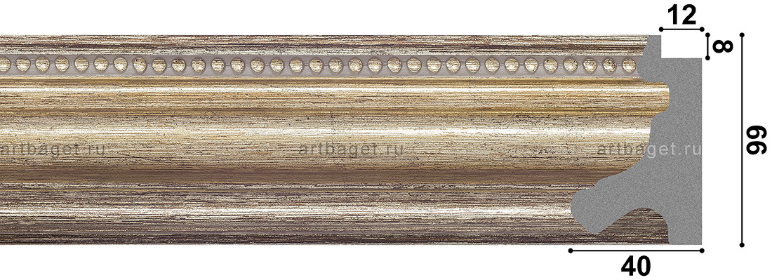 Пластиковый багет 74066-2