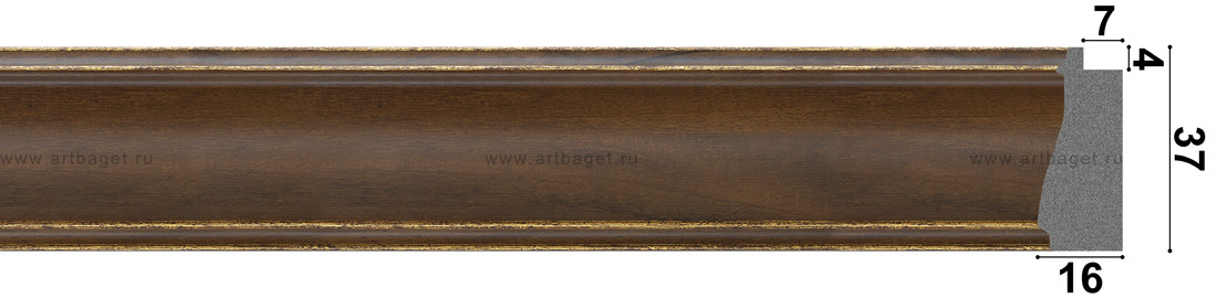Пластиковый багет D51-3716-7